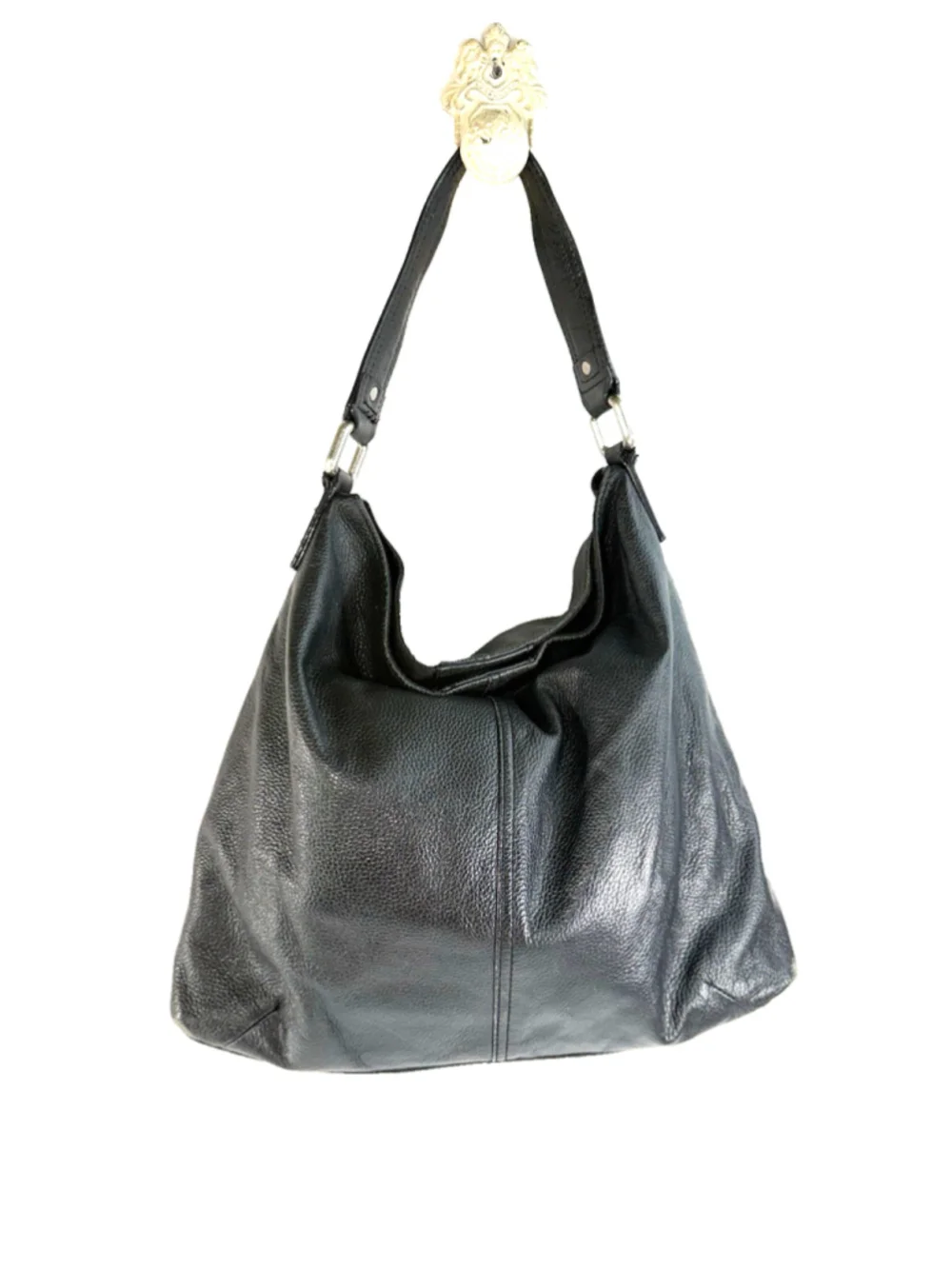 KOOBA Black Slouchy Leather Hobo Single Strap Shoulder Bag